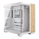 Corsair 6500X White/Bamboo Dual Chamber Tempered Glass Mid Tower PC Case
