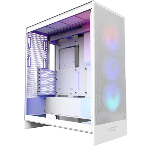 أبيض بالكامل NZXT H7 FLOW RGB صندوق كمبيوتر العاب متوسط