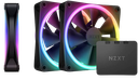 ار جي بي اسود, (مجموعة 3 مراوح) مع كنترول DOU F120 NZXT مروحة 