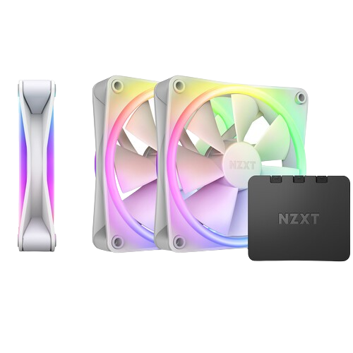 ار جي بي ابيض, (مجموعة 3 مراوح) مع كنترول DOU F120 NZXT مروحة 