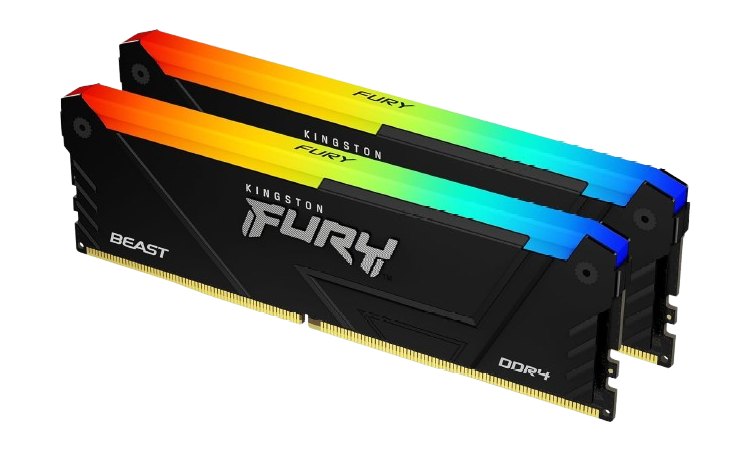 Kingston FURY Beast RGB 16GB 3600MT/s DDR4 CL17 DIMM (Kit of 2) Memory