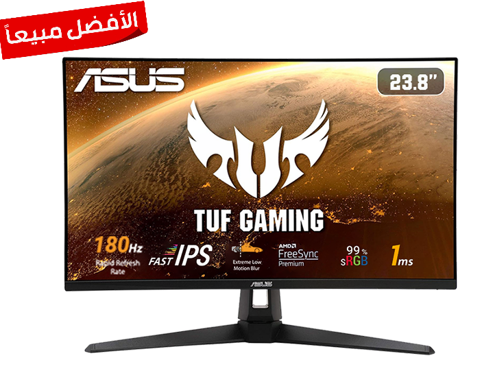 Asus TUF Gaming VG249Q3A-J- 24(23.8)-inch, FHD(1920x1080), 180Hz, Fast IPS, 1ms (GTG), FreeSync Premium, Gaming Monitor, Infiniarc edition