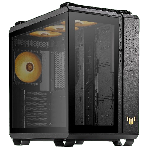 Asus TUF Gaming GT502 Plus Windowed Mid-Tower Case Tempered Glass, Black