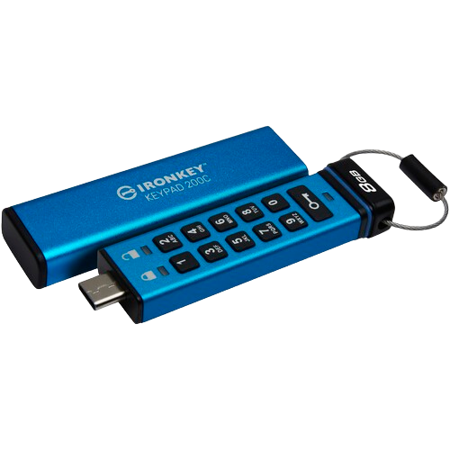 Kingston IronKey Keypad 200 8GB USB-C Flash Drive