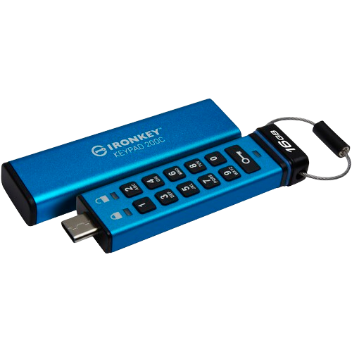 Kingston IronKey Keypad 200 16GB USB-C Flash Drive