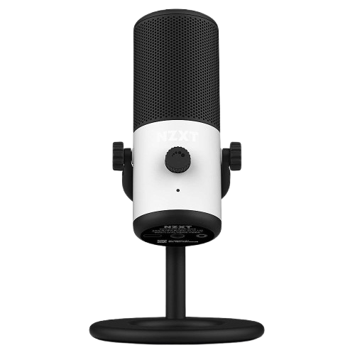 NZXT Capsule Mini High Resolution Built-in Pop Filter Adjustable Stand White USB Microphone