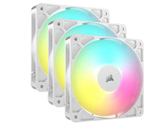 Corsair RS120 ARGB PWM 120mm Triple Pack White Fans 