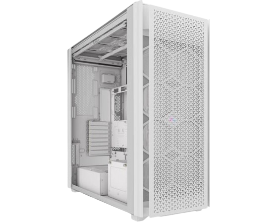 Corsair iCUE 9000D RGB Airflow، كيس أبيض من فئة Full Tower بتهوية عالية وإضاءة RGB