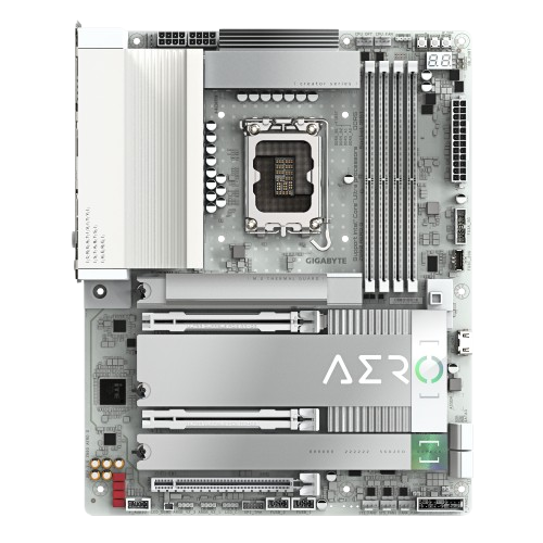 لوحة أم Gigabyte Z890 AERO G، مقبس Intel LGA1851، تدعم ذاكرة DDR5، واي فاي 7، باللون الأبيض
