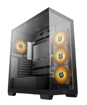 DeepCool CG530, 4RGB Fans Pre-Installed Mid Tower Black Case