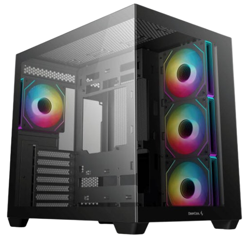 DeepCool CG530, 4RGB Fans Pre-Installed Mid Tower Black Case