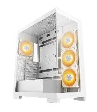 DeepCool CG530, 4RGB Fans Pre-Installed Mid Tower White Case