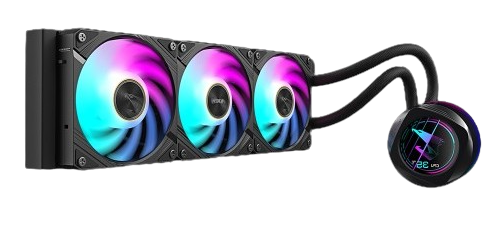 Gigabyte AORUS WATERFORCE X II 360, 360mm Radiator with 3X 120mm Low Noise ARGB Fans, Liquid, LCD Display CPU Cooler