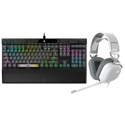 Corsair HS80 RGB USB Wired Gaming Headset + CORSAIR K70 MAX RGB Magnetic-Mechanical PBT Double-Shot Keycaps Wired Gaming Keyboard COMBO