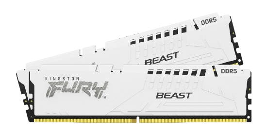 Kingston FURY Beast 32GB 6000MT/s DDR5 CL30 DIMM (Kit of 2) White Desktop Gaming Memory