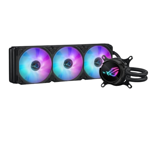 ASUS ROG Strix LC III 360 ARGB liquid CPU cooler, 360mm Radiator, 3x ROG Strix AF-12S ARGB 120mm Fans, Black
