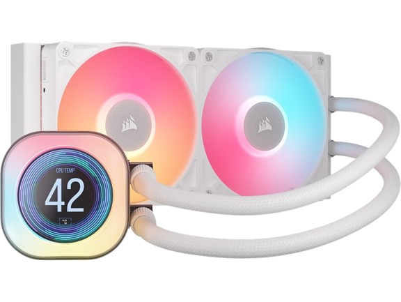 Corsair iCUE LINK TITAN 240 RX LCD, 240mm Radiator, White Liquid CPU Cooler