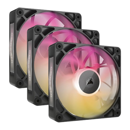 Corsair iCUE LINK RX120 MAX RGB 120mm PWM Black Thick Fans Starter Kit