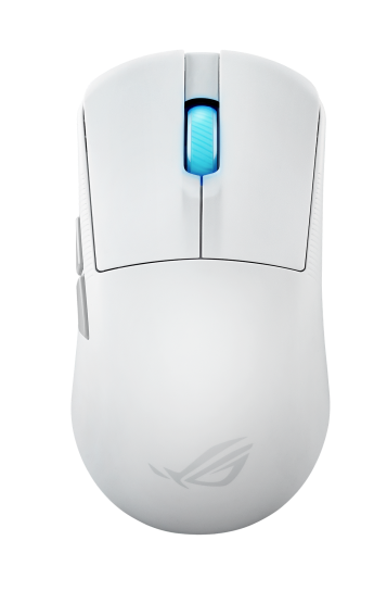 ماوس ألعاب ASUS ROG Harpe Ace Mini الأبيض – 42,000 DPI، معدل استطلاع لاسلكي حتى 8,000 Hz، مفاتيح بصرية دقيقة، لاسلكي SpeedNova، شبه متماثل
