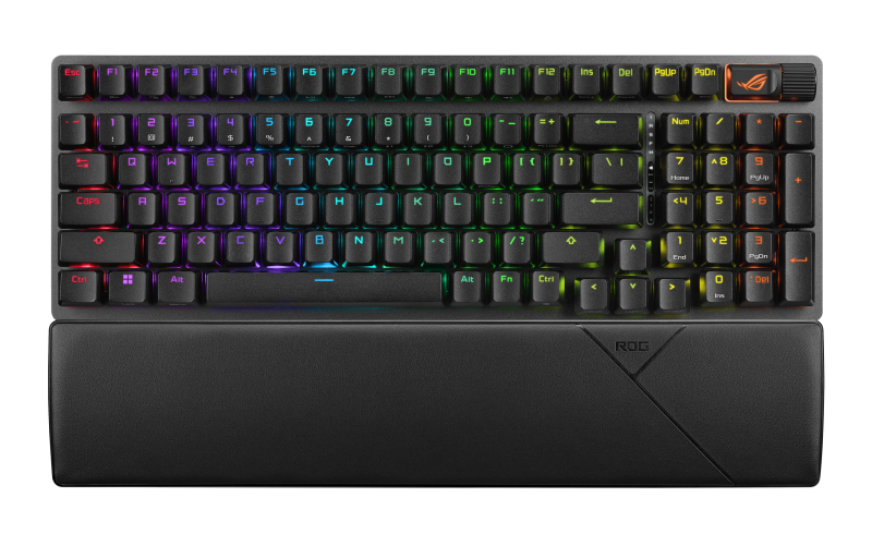 Asus X901 ROG STRIX SCOPE II 96 Wireless, tri-mode connection, Snow & Storm mechanical switches, Black Keyboard