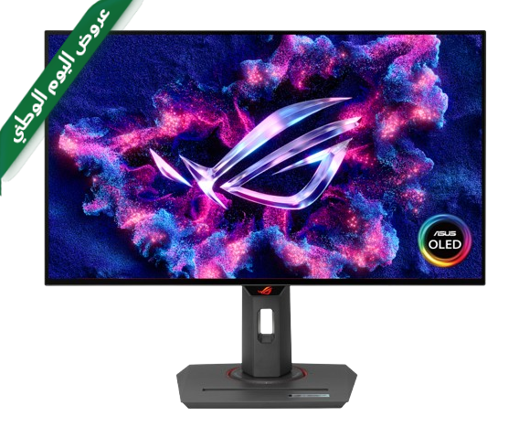 شاشة ألعاب ASUS ROG Strix XG27AQDMG – مقاس 27 بوصة، لوحة WOLED لامعة بدقة QHD، بتردد 240 هرتز، وزمن استجابة 0.03 مللي ثانية، تقنية مضادة لوميض OLED، ودعم G-SYNC