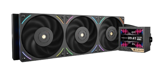 مبرد مائي Thermalright Mjolnir Vision 360 UB PRO، لون أسود، مع إضاءة ARGB.