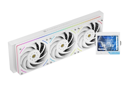 مبرد مائي Thermalright Mjolnir Vision 360 UB PRO، لون أبيض، مع إضاءة ARGB.