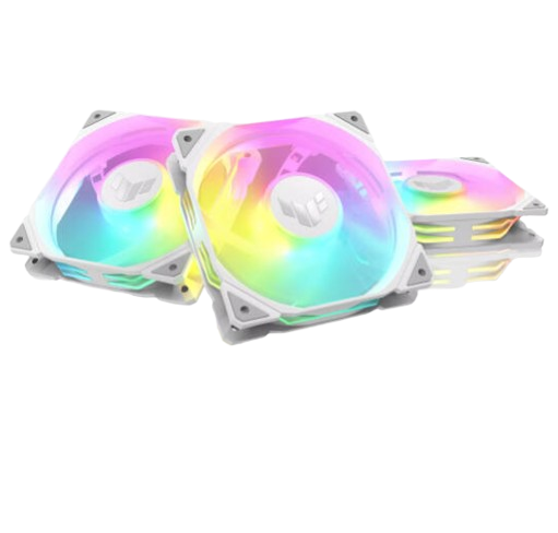 ASUS TUF Gaming TR120 ARGB Reverse Fan - Triple Pack WHITE