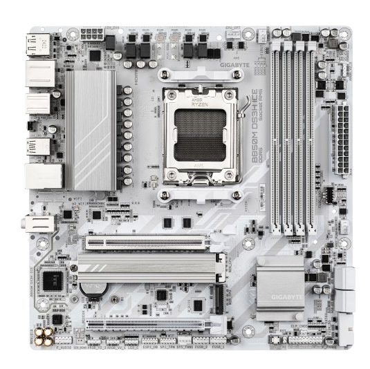 Gigabyte B850M DS3H ICE, AM5 DDR5 White Micro-ATX Motherboard