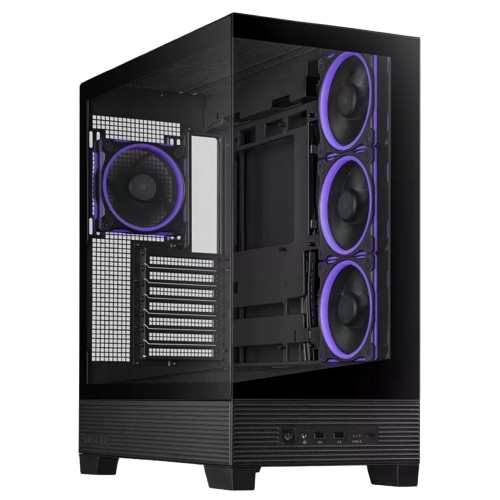 Asus A31 PLUS, ARGB Built-in Fans, Black Mid Tower ATX PC Case