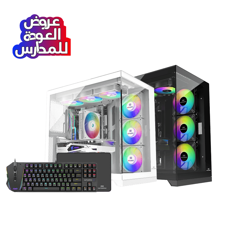 تجميعة كيوب بي سي قيمنق - كرت شاشة نفيديا 5060 - معالج انتل جيل14 - DDR5