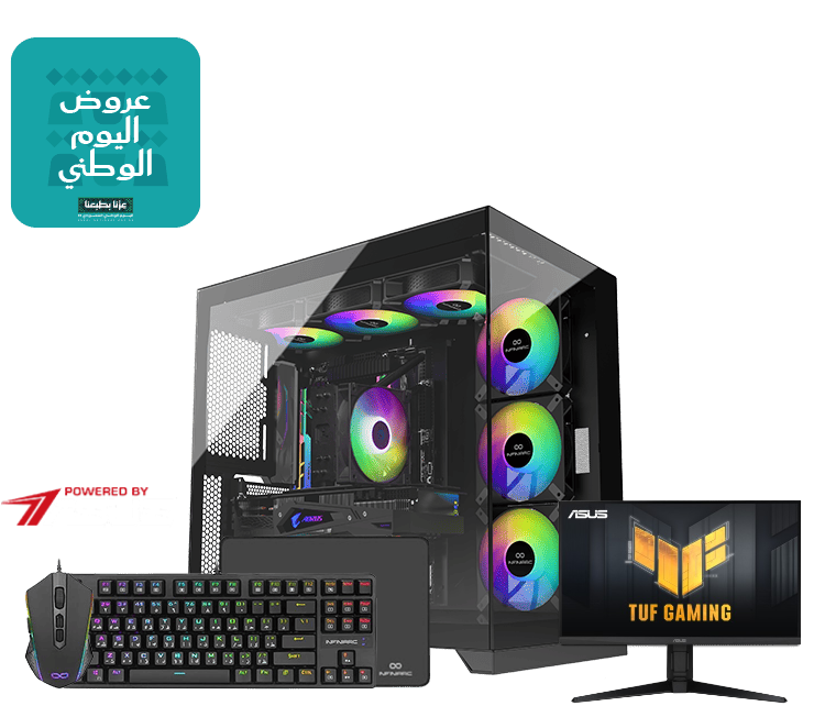 تجميعة بي سي قيمنق بندل - كرت شاشة نفيديا 5060 - معالج انتل جيل 14كور - DDR5 - 2K