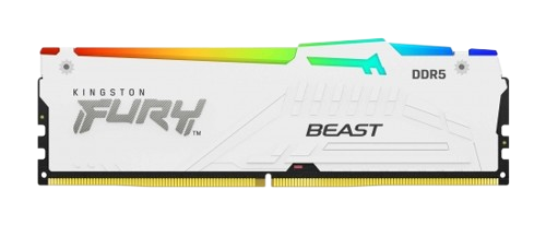 Kingston FURY Beast RGB 16GB 5200MT/s DDR5 CL40 DIMM (Kit of 2) White Memory