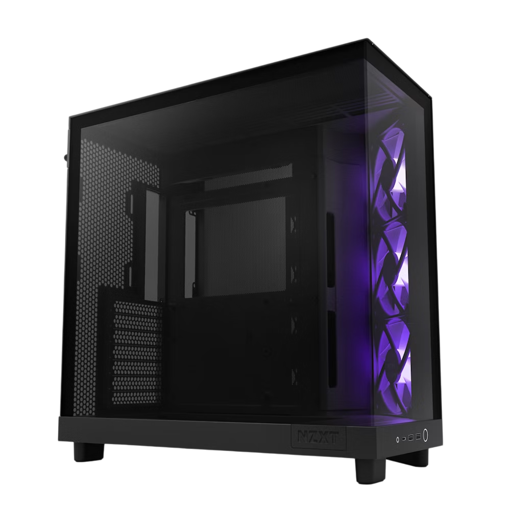 NZXT H6 Flow Compact Dual-chamber ATX Case, Thermalright Black Edition 