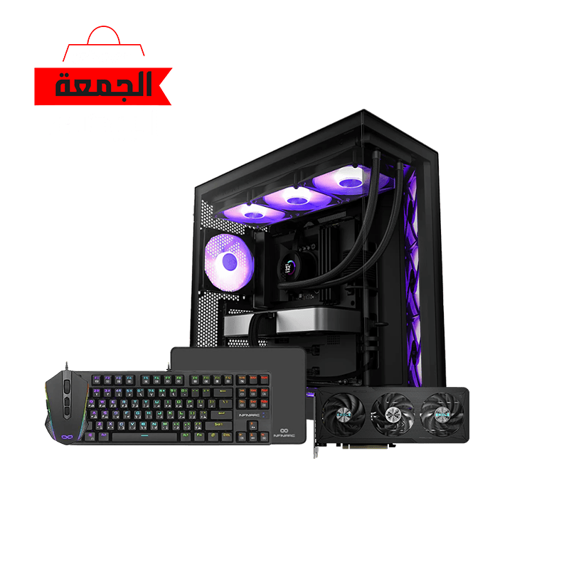 تجميعة بي سي قيمنق – كرت شاشة نفيديا RTX 5060 – معالج Intel Core Ultra 7 – ذاكرة DDR5 – تابي