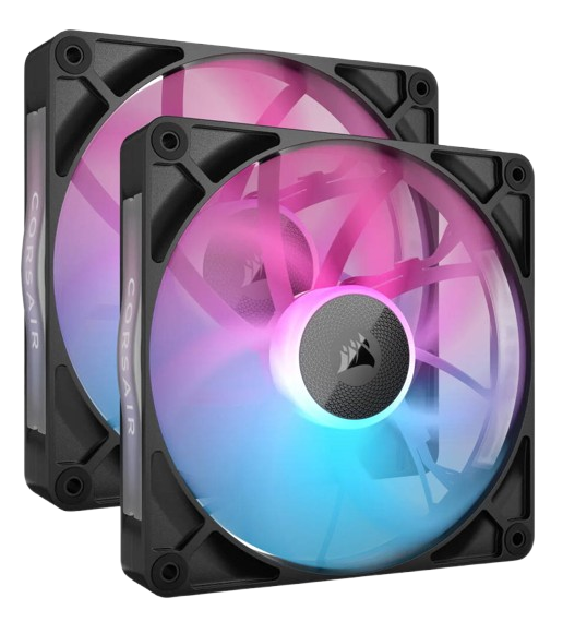 Corsair iCUE LINK RX140 RGB 140mm PWM Black Fan Twin Starter Kit