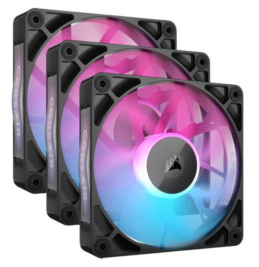 Corsair iCUE LINK RX120 RGB 120mm PWM Black Fan Triple Starter Kit