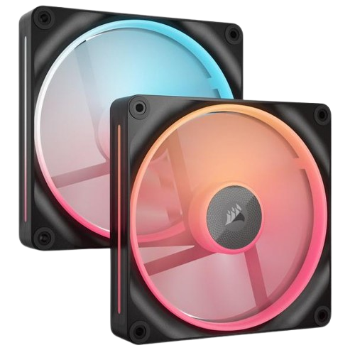 Corsair iCUE LINK LX140-R RGB 140mm PWM Reverse Black Dual Fans Starter Kit
