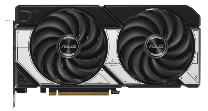 كرت شاشة أسوس دوال جيمنج RTX 5070 إصدار OC بسعة 12 جيجابايت باللونين الأسود والأبيض