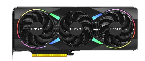 كرت شاشة PNY GeForce RTX 5070 OC بسعة 12 جيجابايت GDDR7 مع إضاءة ARGB EPIC-X باللون الأسود