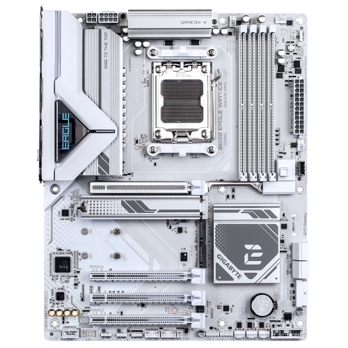 Gigabyte B850 EAGLE ICE WIFI7, AMD AM5, DDR5 White ATX Motherboard