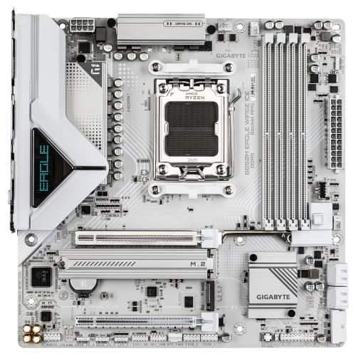 Gigabyte B850M EAGLE WIFI6E ICE, AMD AM5, DDR5 White Micro-ATX Motherboard