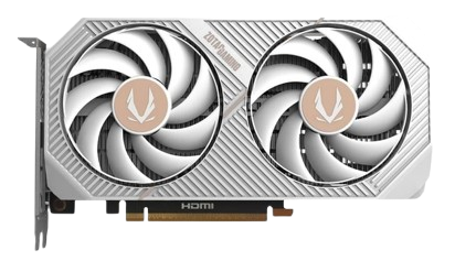 كرت شاشة زوتاك توين إيدج جيمنج RTX 5060 إصدار OC بسعة 8 جيجابايت GDDR7 باللون الأبيض