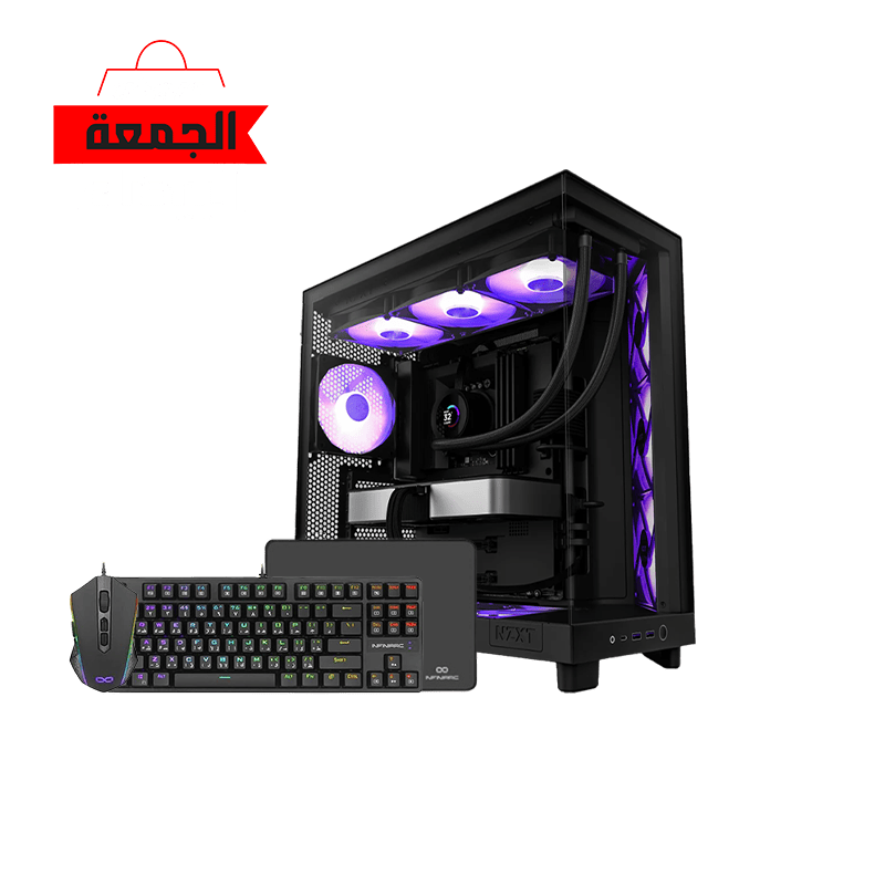 تجميعة NZXT جيمنج بمعالج AMD Ryzen 7 7800X3D وكرت شاشة RTX 5070 وذاكرة DDR5