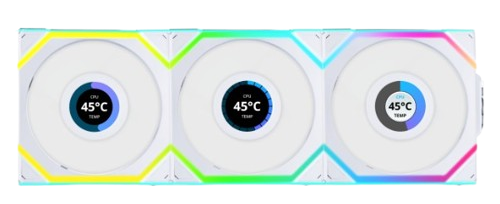 Lian Li UNI SL Wireless LCD White 3-Pack FAN 
