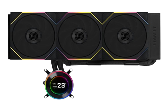 Lian Li Hydroshift II LCD-C AIO 360mm, Wireless Black Cooler 