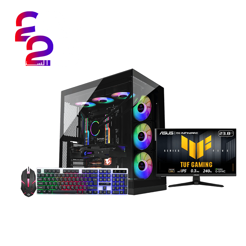 تجميعة بي سي قيمنق بندل - كرت شاشة نفيديا RTX 5060 Ti - معالج انتل كور i5 جيل 14 - DDR5