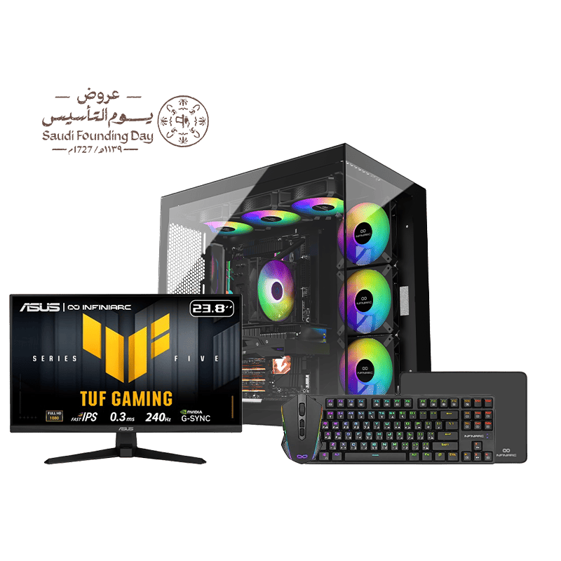 تجميعة بي سي قيمنق بندل - كرت شاشة نفيديا RTX 5060 Ti - معالج انتل - DDR5