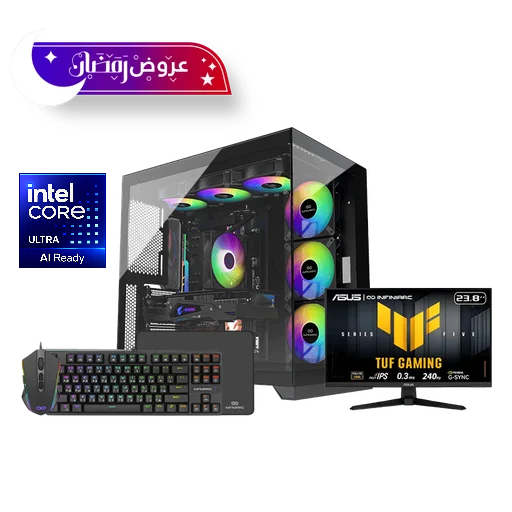 تجميعة بي سي قيمنق بندل - كرت شاشة نفيديا RTX 5060 Ti - معالج انتل - DDR5