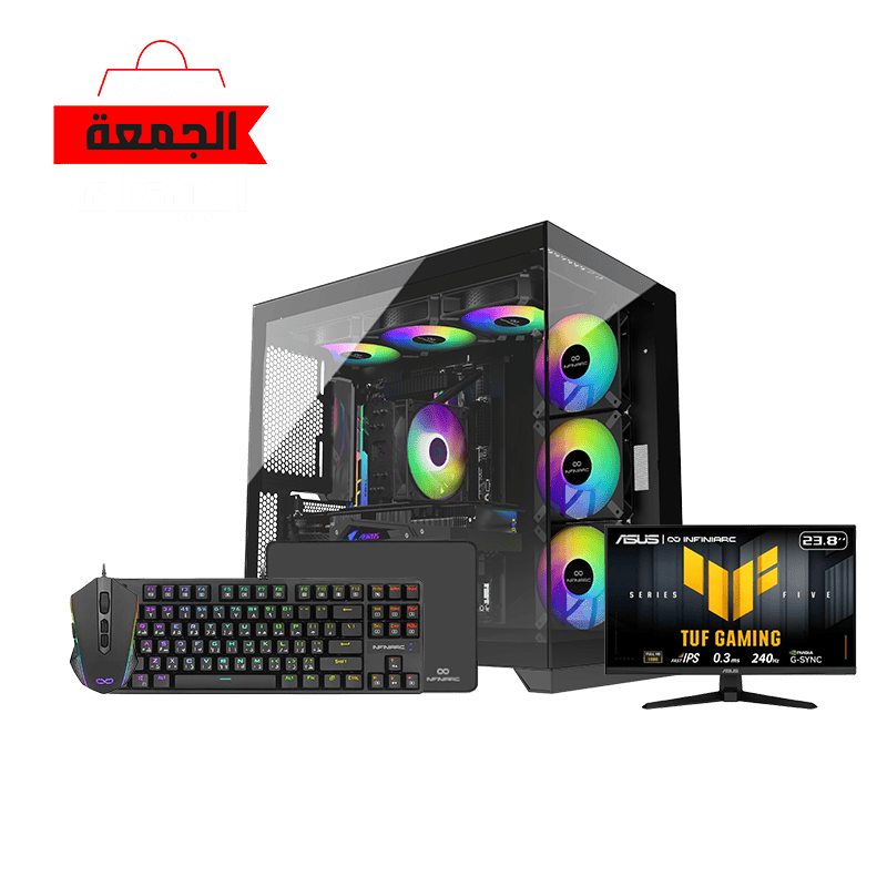 تجميعة بي سي قيمنق بندل تابي - كرت شاشة نفيديا RTX 5060 Ti - معالج انتل كور i5 جيل 14 - DDR5